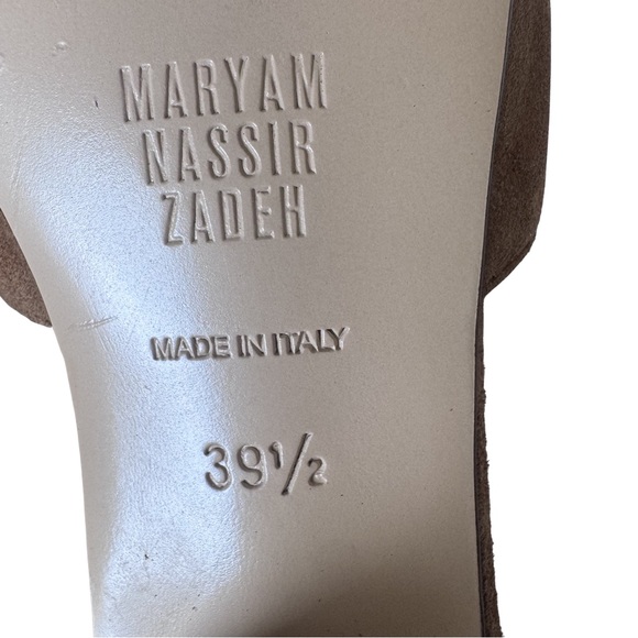Maryam Nassir Zadeh Sophie Slide Suede Mule Sandals Whiskey Brown 39.5 Italy - Picture 9 of 9
